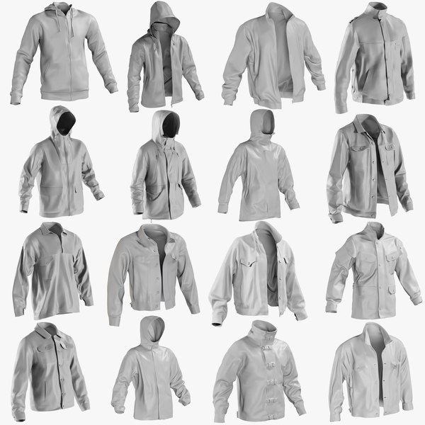 men jackets 25 3d model