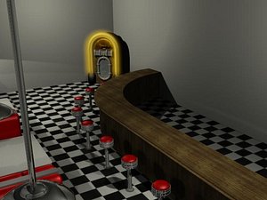3d diner model