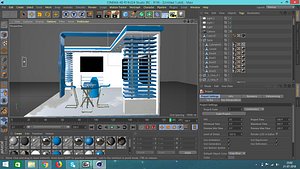 3D exhibition stall model