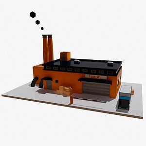 Low Poly Factory 3D