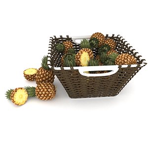 wicker pineapple fruit basket