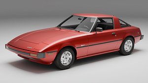 3D Mazda RX-7 MK1 1978 model