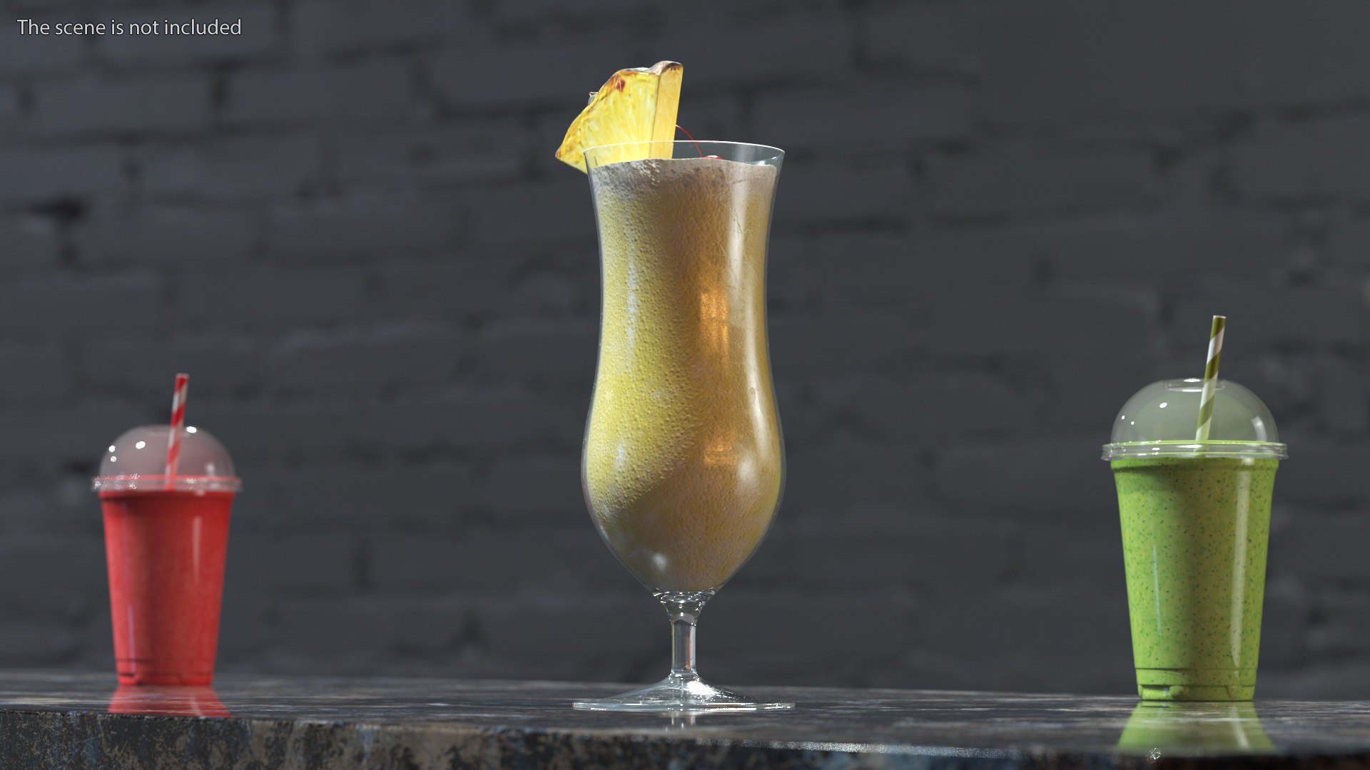 3D Model Cocktail Pina Colada - TurboSquid 2128410