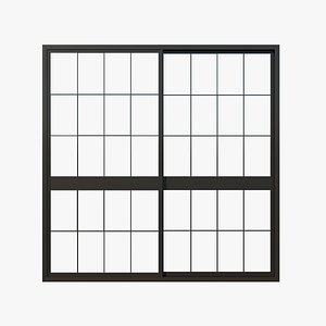 Black sliding window - Sketchup Pro 2021