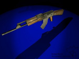ak47 assault rifle 3d model