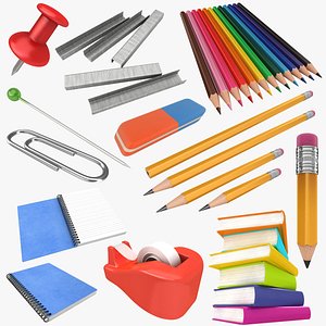 3D office pencil eraser