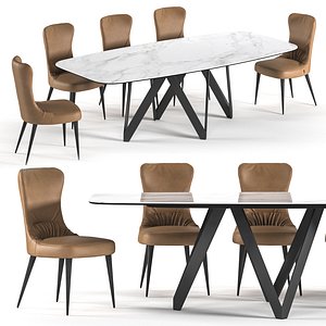 3D model cartesio table rooms