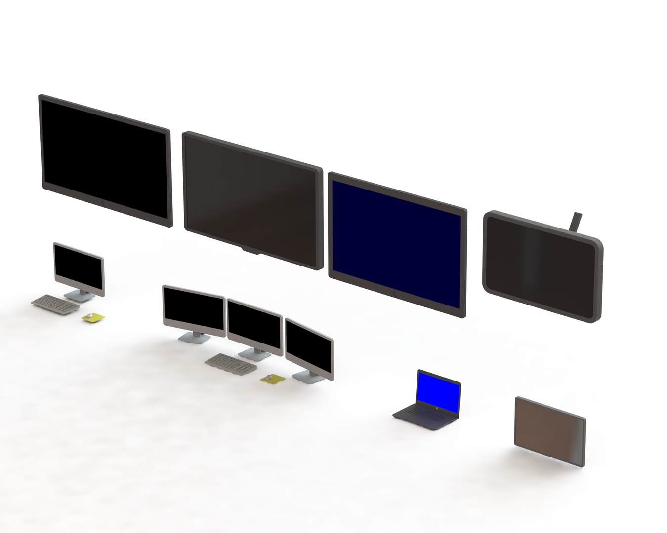 Stock LCD And Monitor Kit 3D - TurboSquid 2116462