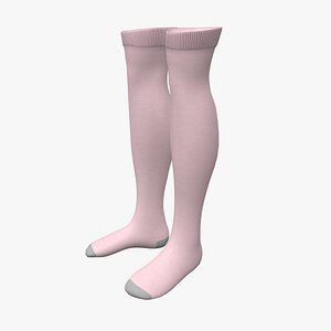 3D Flat Over Knee Socks