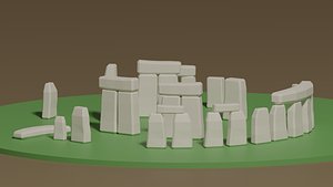 3D model Cartoon Stonehenge