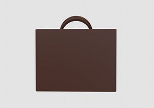 brown suitcase bag 3D model