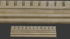 Classical Stone Cornice 3D Scan 3D