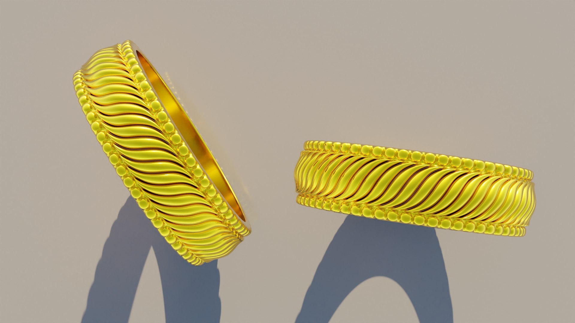 3D Model Men Gold Ring - TurboSquid 2377794