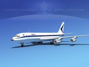 707-320 airlines boeing 707 3d 3ds