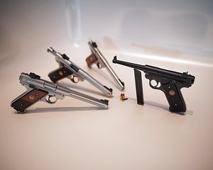 Lowpoly PBR Mark IV Pistol Pack