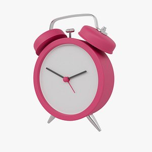 3D Alarm Clock minimal 3D illustration model
