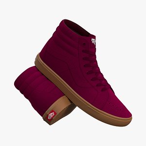 Vans Sk8-Hi Reissue Maroon Gumsole 3D model