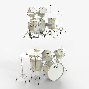 Full White Drum set