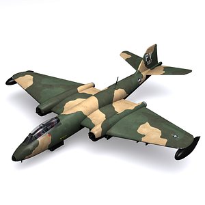 3d model martin b-57 canberra bomber