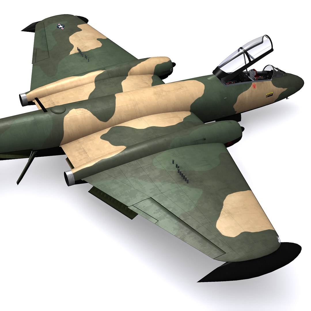 3d Model Martin B-57 Canberra Bomber