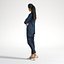 People Woman Asian Business Suit Standing Low poly Emily 003