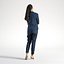 People Woman Asian Business Suit Standing Low poly Emily 003