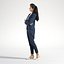 People Woman Asian Business Suit Standing Low poly Emily 003