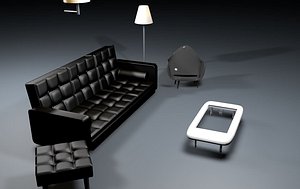 furniture sofa table glass model