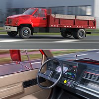 Chevrolet Kodiak C6500 Work Truck with Flatbed Red