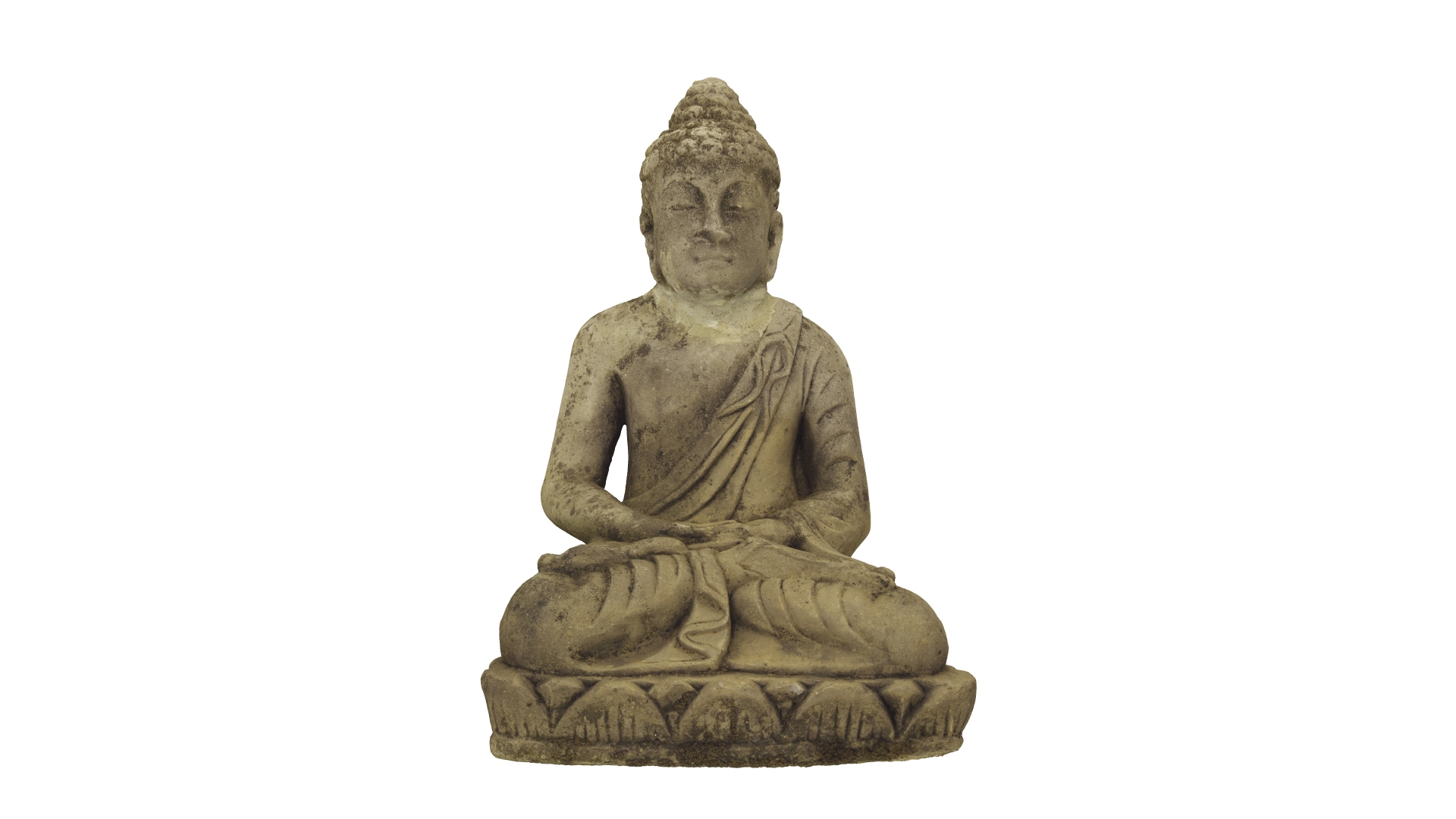 Meditating Buddha Concrete Garden Statue - Extreme Definition 3D ...