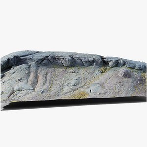 3D Green Cliff C - 3D PBR Model