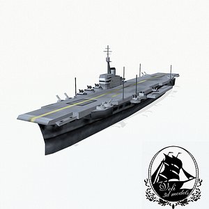 3d implacable-class aircraft carrier class model