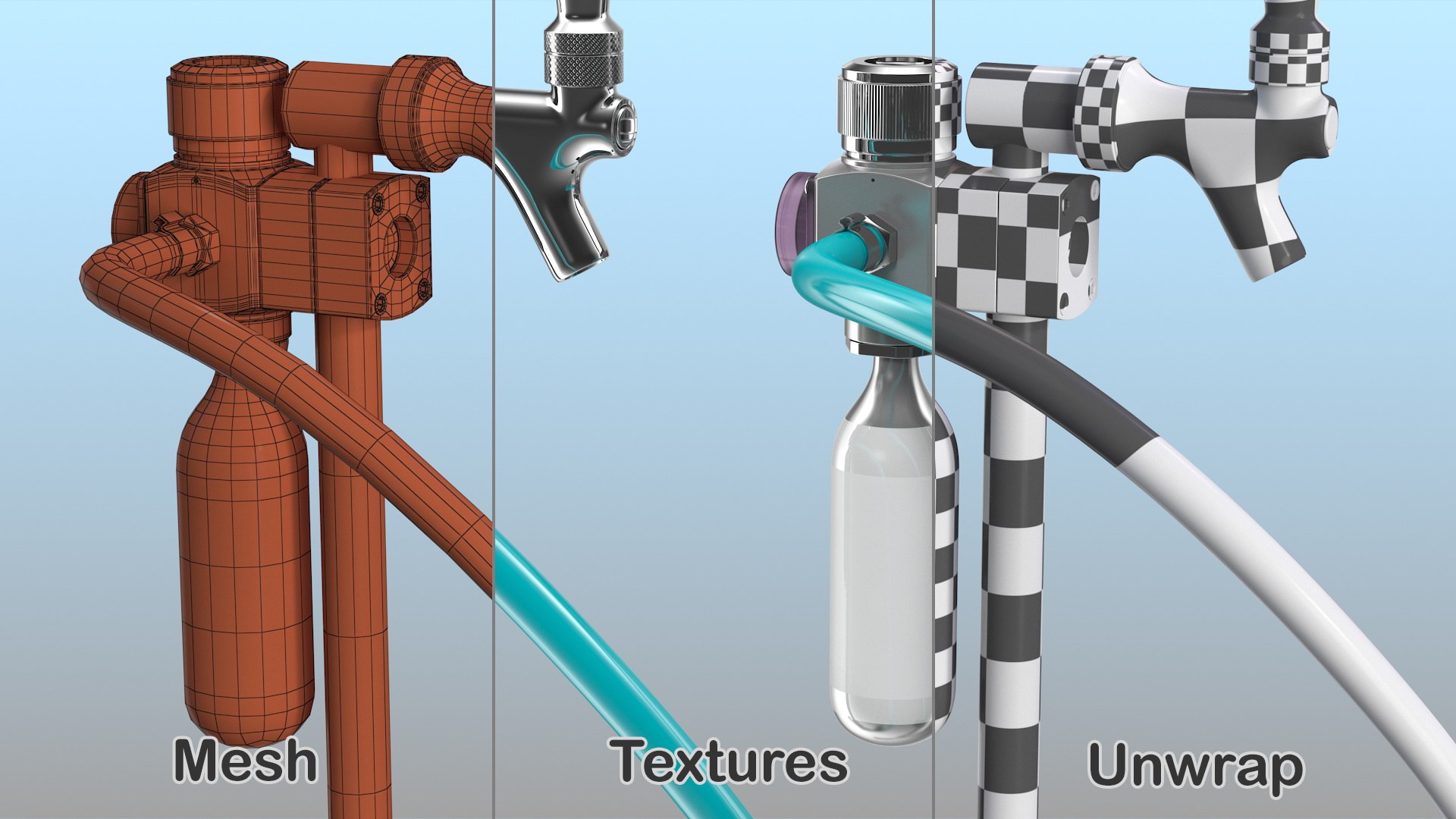 3D model portable co2 draft beer TurboSquid 1625193