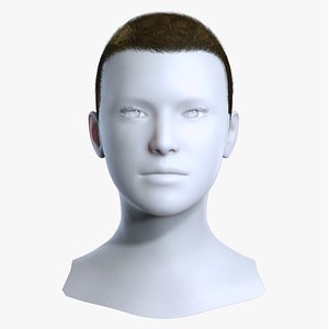 3D Short Curly Blonde Men Hair Asset