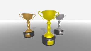 gold silver trophy pack 3D