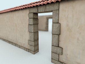 stone wall 3d model