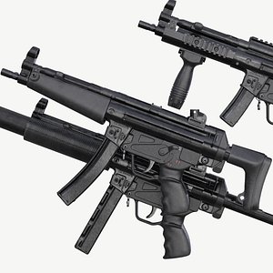 MP5A3 MP5SD3 with Upgrades Game Ready