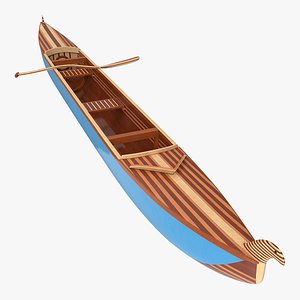 3D canoe paddle model