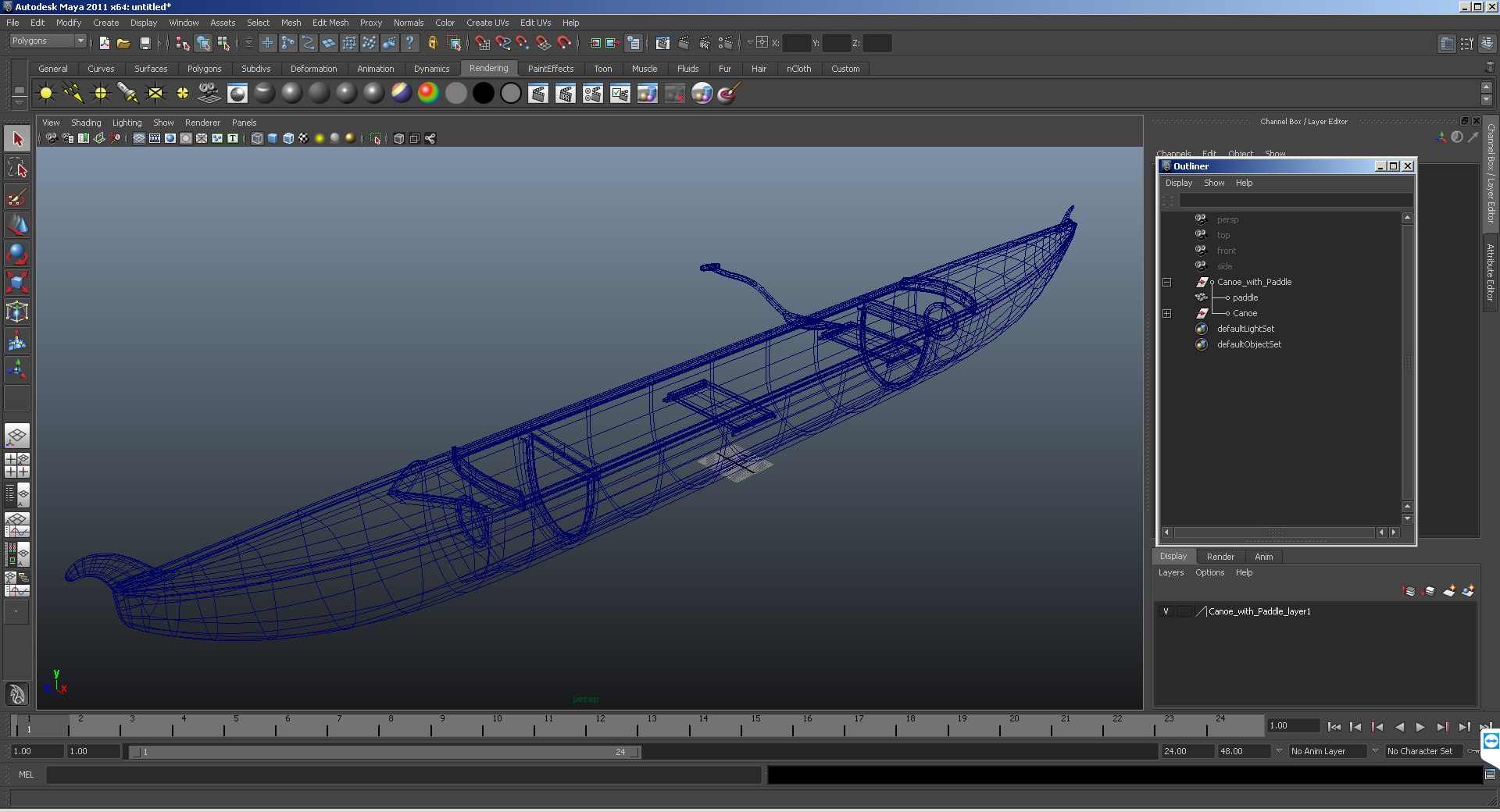 3D Canoe Paddle Model - TurboSquid 1277914