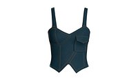 Girls Denim High Waist Corset Top