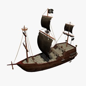 Giant Pirate Ship with interior and accessories