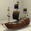 Riesiges Piratenschiff mit Interieur und Zubehör