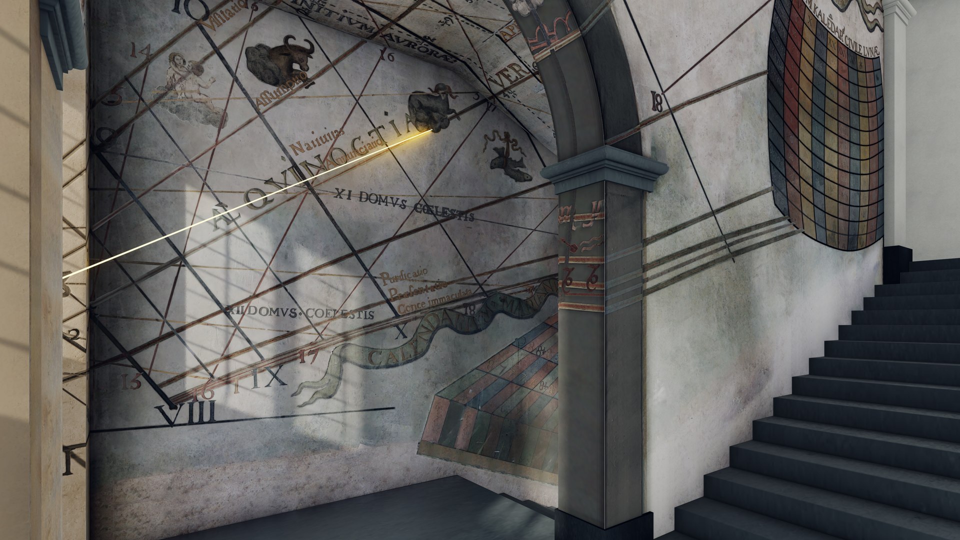 3D model Reflective Sundial clock at Lycee Stendhal Grenoble France ...