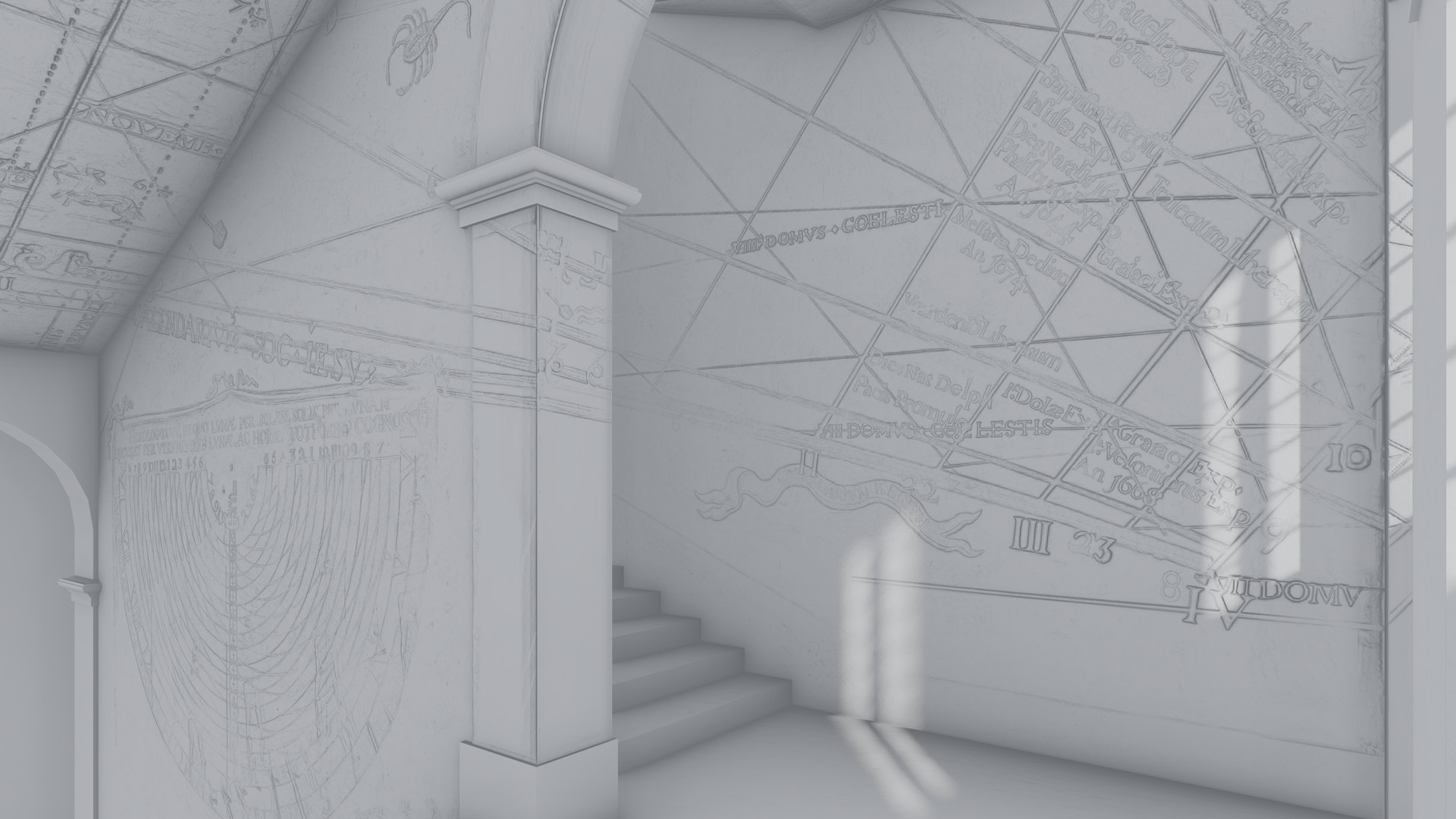 3D model Reflective Sundial clock at Lycee Stendhal Grenoble France ...