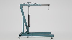 Engine Hoist - Shop Crane Cherry Picker for Garage and Workshop Low-poly 3D model