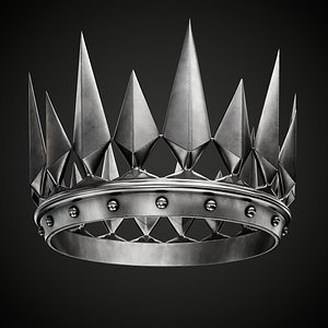 Set of 2 Old Medieval Dark Crown