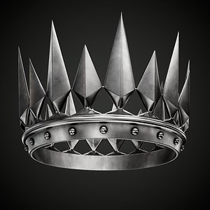 Set of 2 Old Medieval Dark Crown