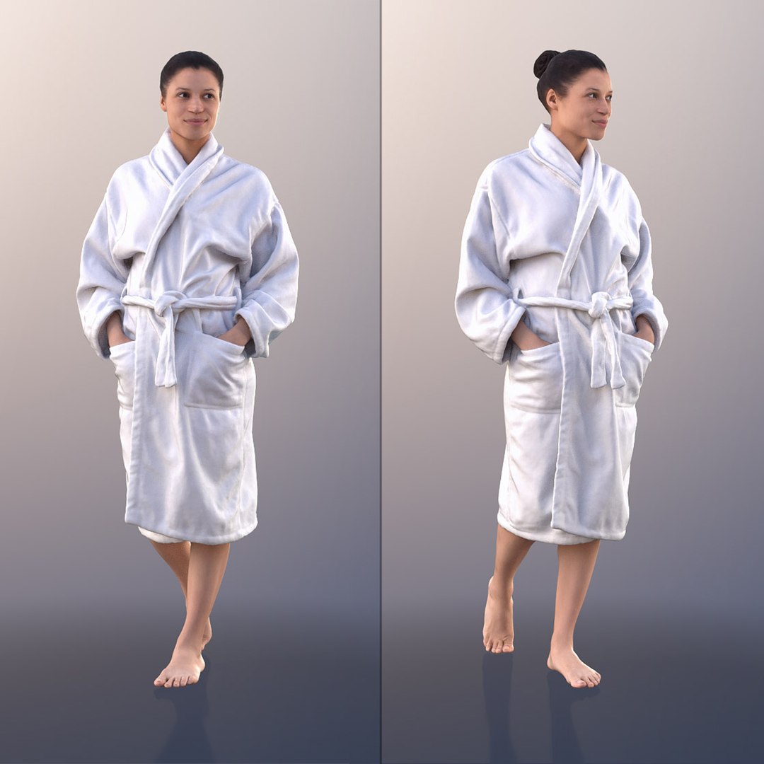 3D 10902 Diana - Woman Walking In Bathrobe model - TurboSquid 1793951