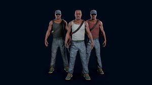 Modern character Low-poly 3D model