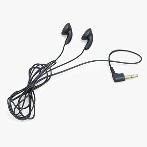 3D model Sony Vintage In-Ear Headphones